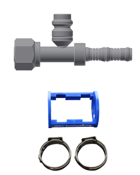 BGF-135-K - KIT, FTG,BGF,STR, HS PORT, #8 x #10 w/clips and cage